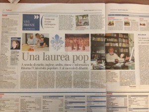 L’Università Popolare di Firenze sul Corriere Fiorentino.. ecco cosa dicono di noi..