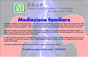 Corso: “Mediazione Familiare”