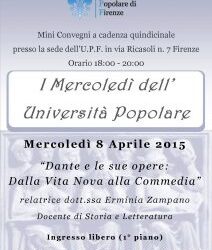 Eventi: “I Mercoledì dell’Università Popolare di Firenze”